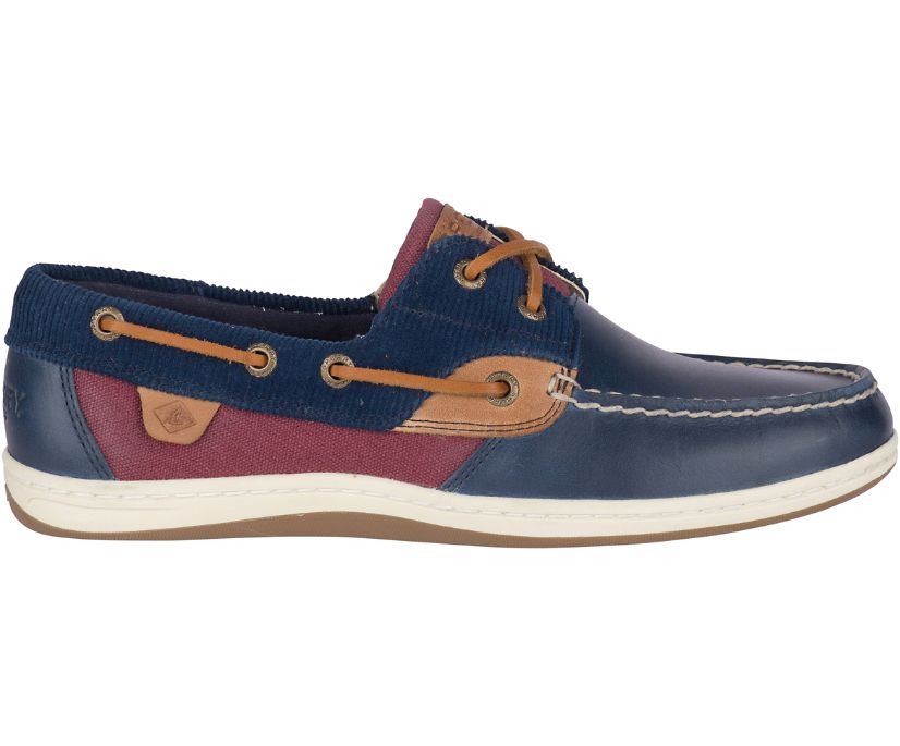 Sperry Koifish Corduroy Boat Shoes - Women's Boat Shoes - Navy [HL9346201] Sperry Top Sider Ireland
